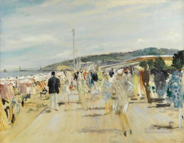 Beach Painting - Lucien Adrion Deauville 1929